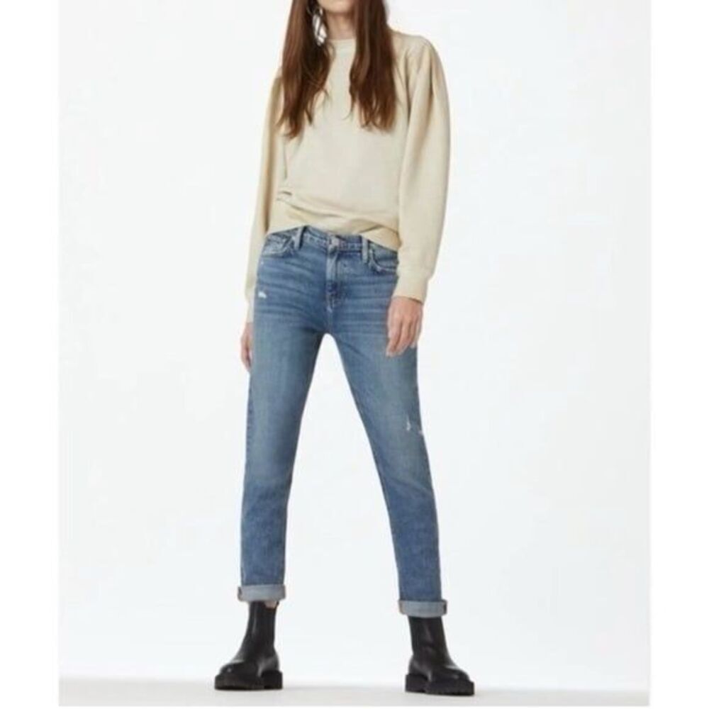 Hudson Lana Slim Boyfriend Rolled Cuff Ankle Jeans Denim Women’s Size 27 NWT